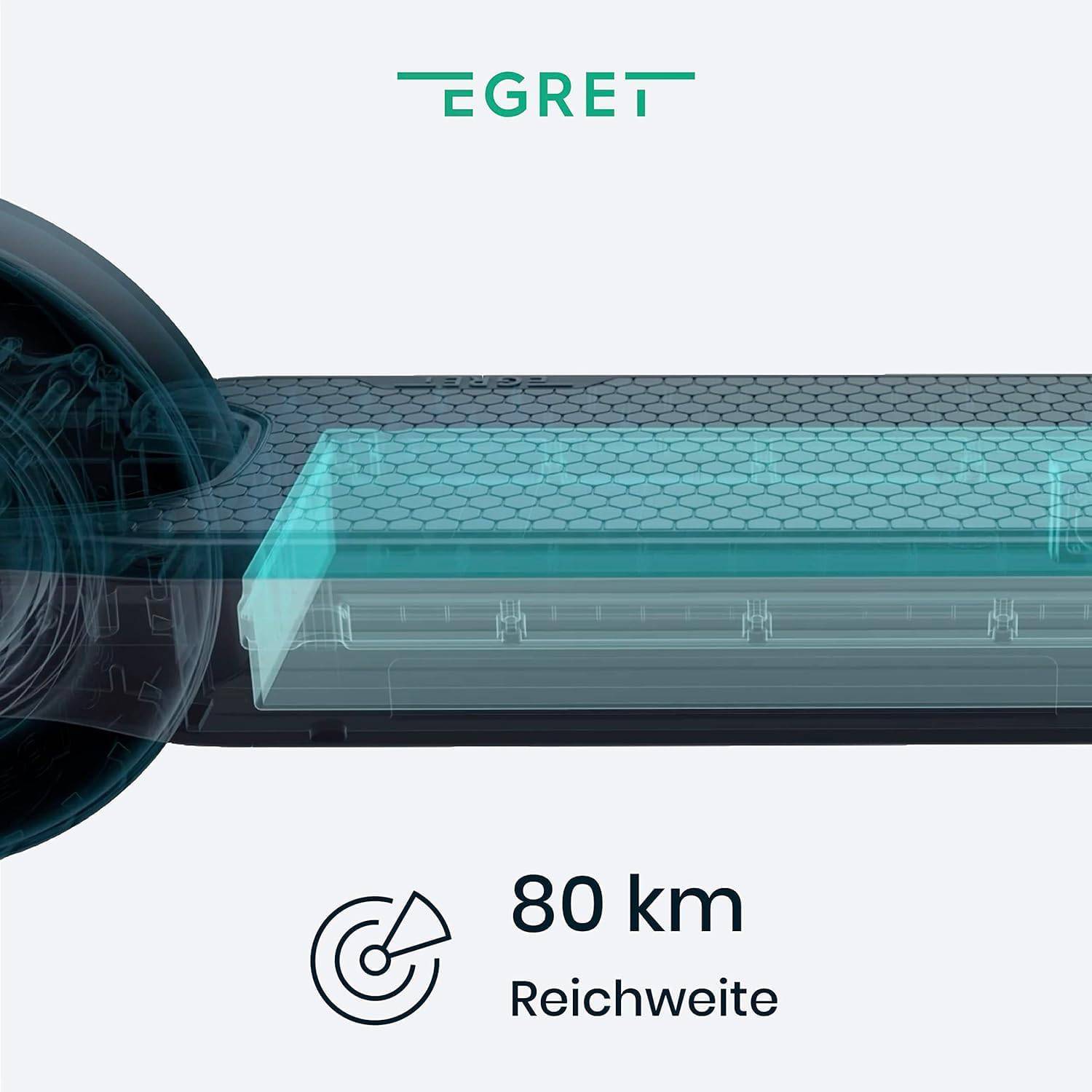 Egret Pro GR 20kmh 80km 840Wh 500W 950W 120kg E-Scooter ABE