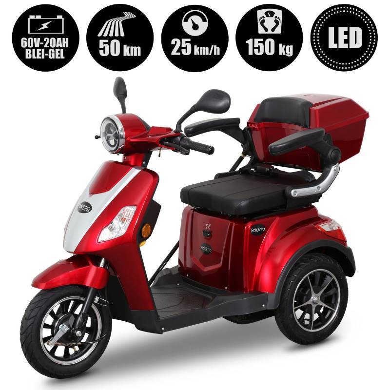 Rolektro E-Trike 25 V.2 Blei 25km/h/1000W/20Ah/55km Seniorenmobil