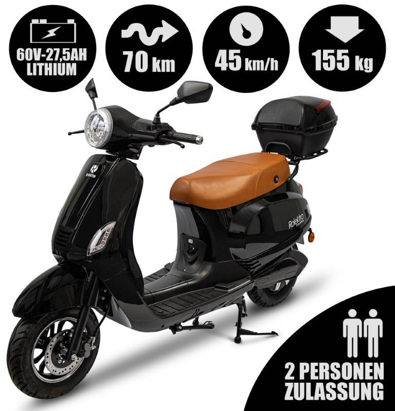 Rolektro E-City 45 Retro Li-Io 45kmh/2000W/27,5Ah SW E-Roller