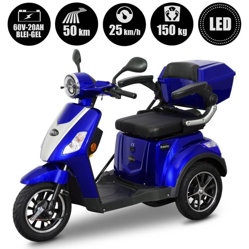 Rolektro E-Trike 25 V.2 Blei 25kmh/1000W/20Ah BL Seniorenmobil