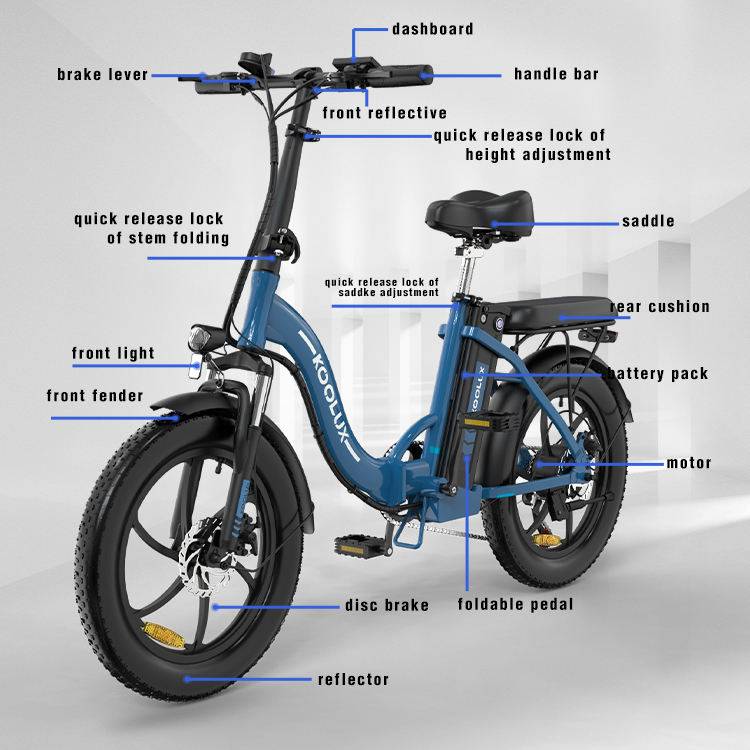 KOOLUX KL-BK6S E-Bike BL 20" 36V/13Ah/468Wh/120kg 90km Klapprad