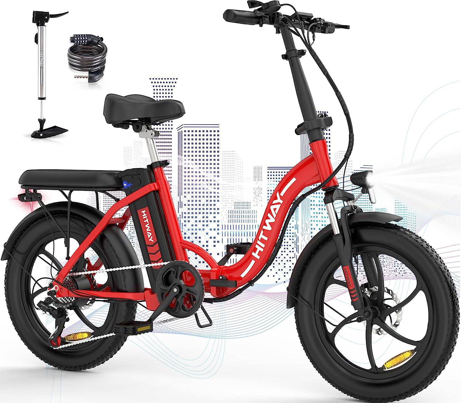 HITWAY BK6S E-Bike RT 20" 36V/12Ah/432Wh/120kg 90km Fatbike