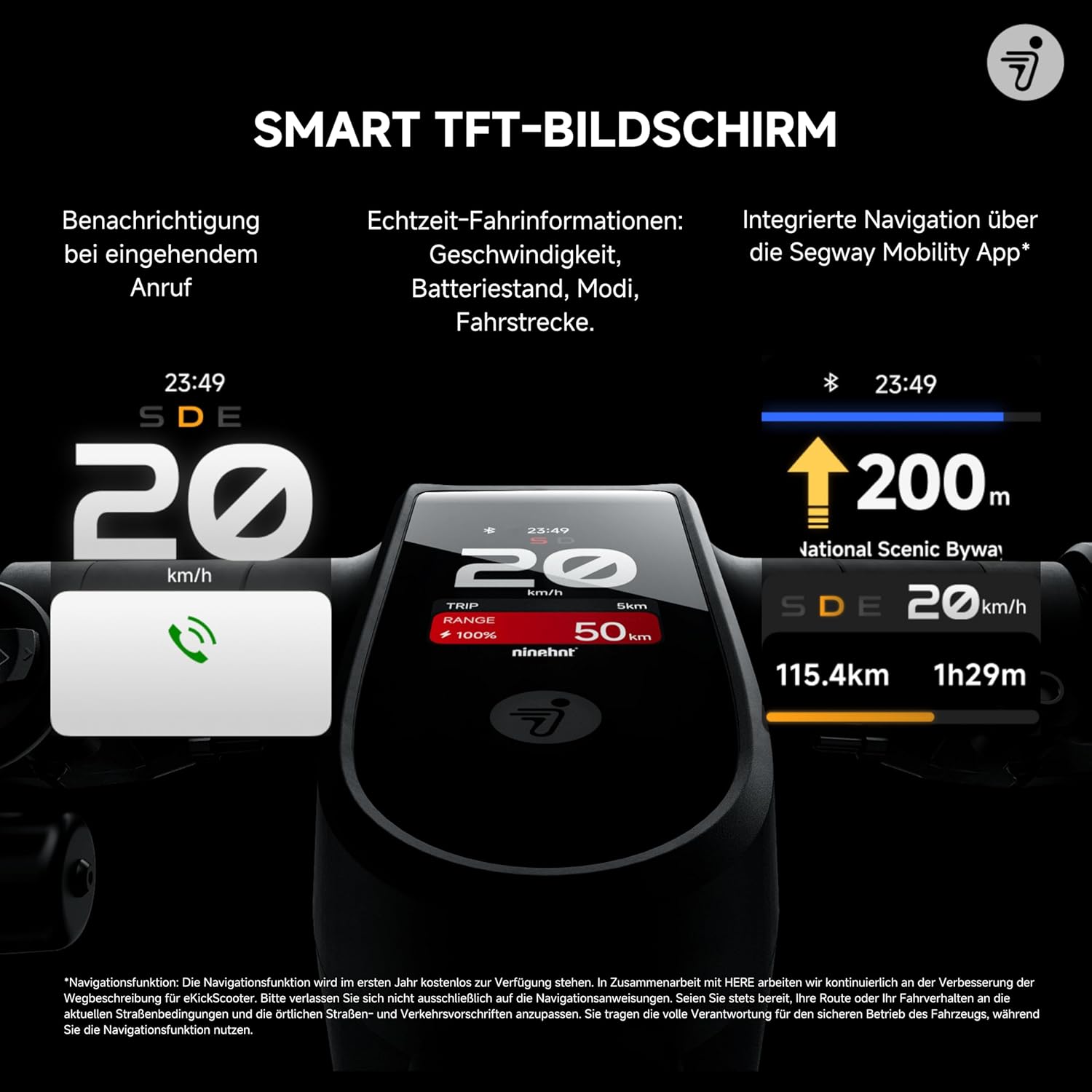 Segway Ninebot Max G3 D SW 22kmh 80km 500W 2000W E-Scooter ABE