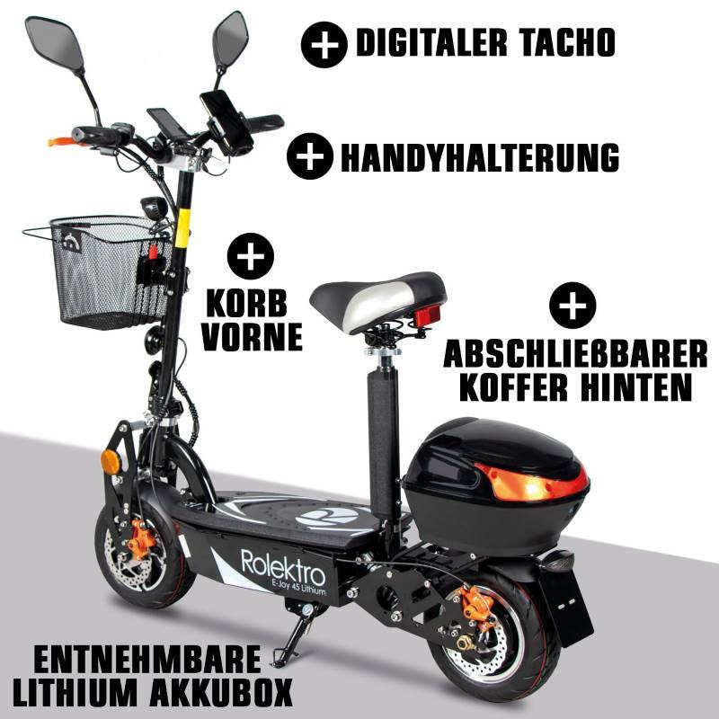 Rolektro E-Joy 45 Li-Io 45kmh/1000W/20Ah/120kg/50km SW E-Roller