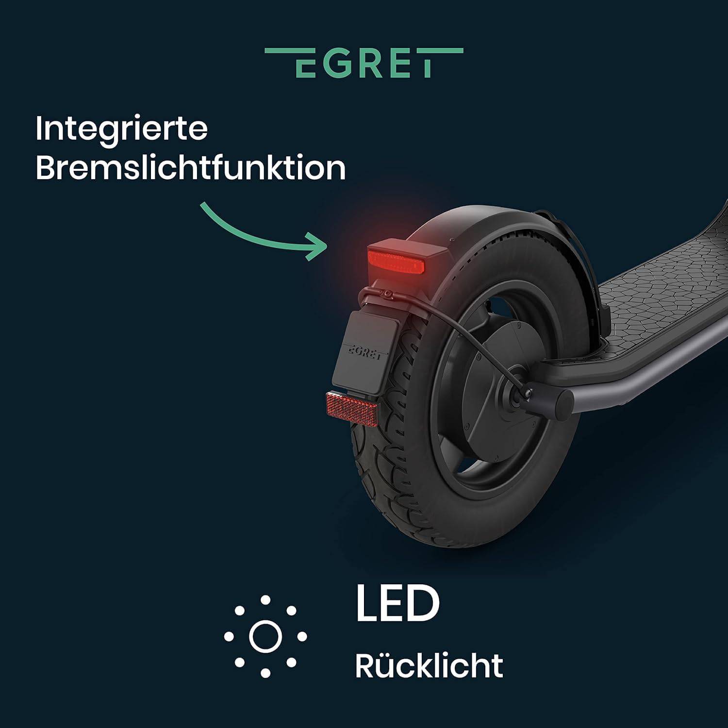Egret X+ GN|SW|WS|GR 20kmh 60km 500W 950W 120kg E-Scooter ABE