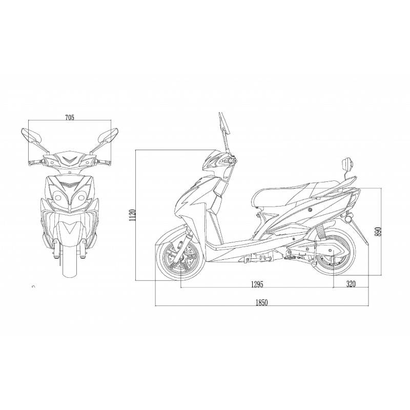 Futura Falcon Double 2xAkku Li-Io 25kmh/2400W/2x20Ah GW E-Roller