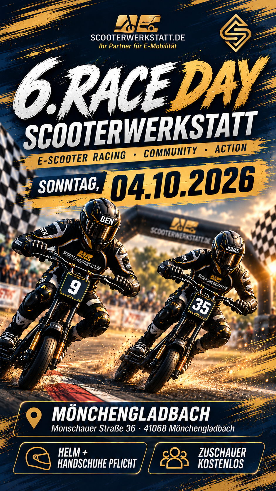 RaceDay Versicherung für Teilnahme – Scooterwerkstatt Mönchengladbach – 02.08.2026 - TICKET