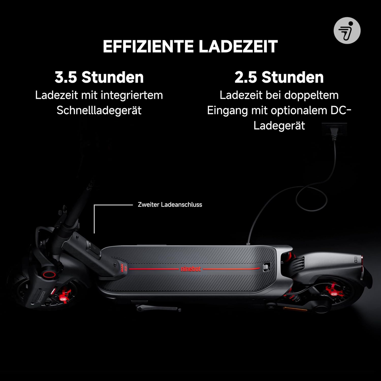 Segway Ninebot Max G3 D SW 22kmh 80km 500W 2000W E-Scooter ABE