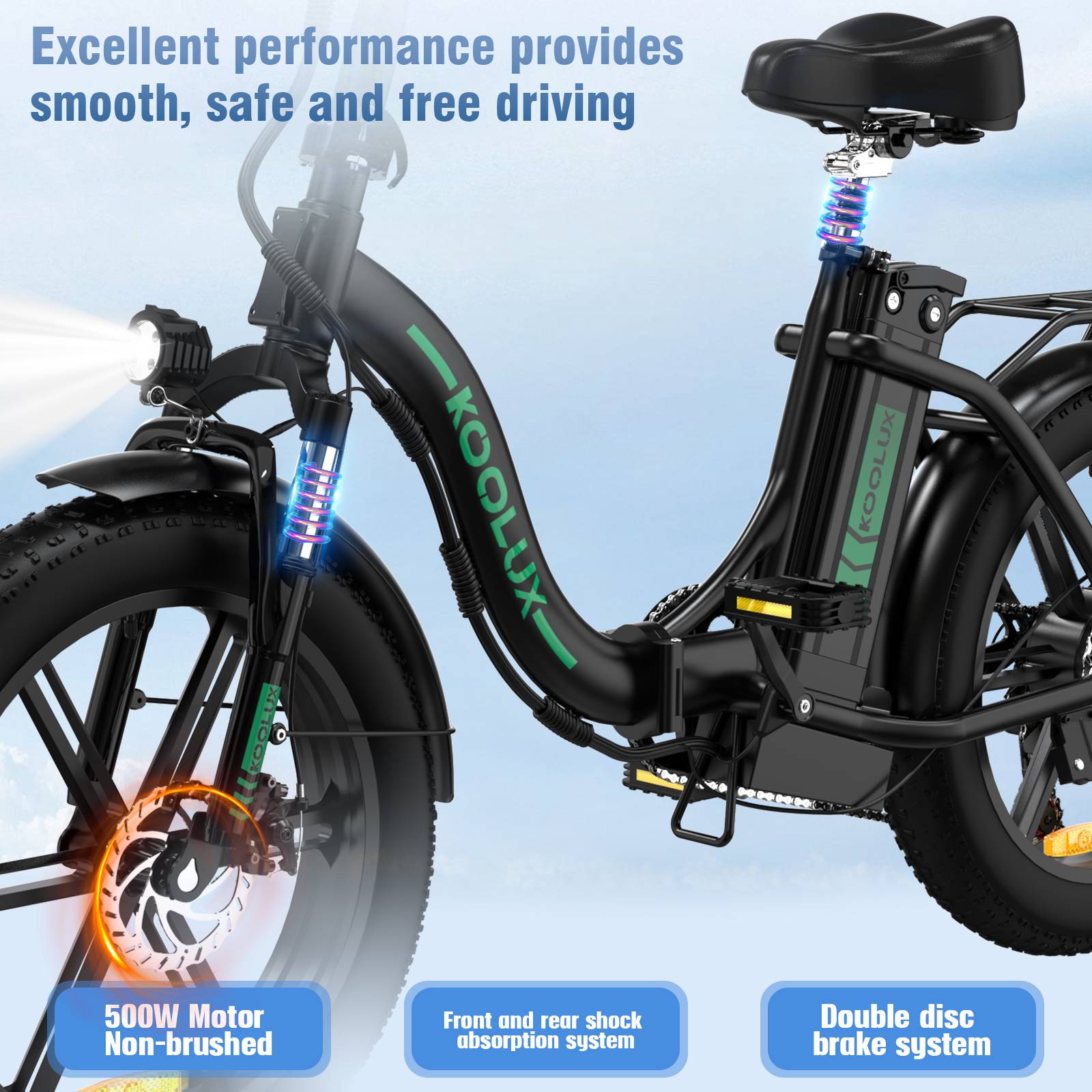 KOOLUX KL-BK6 E-Bike SW 20" 48V/15Ah/720Wh/120kg 80km Klapprad