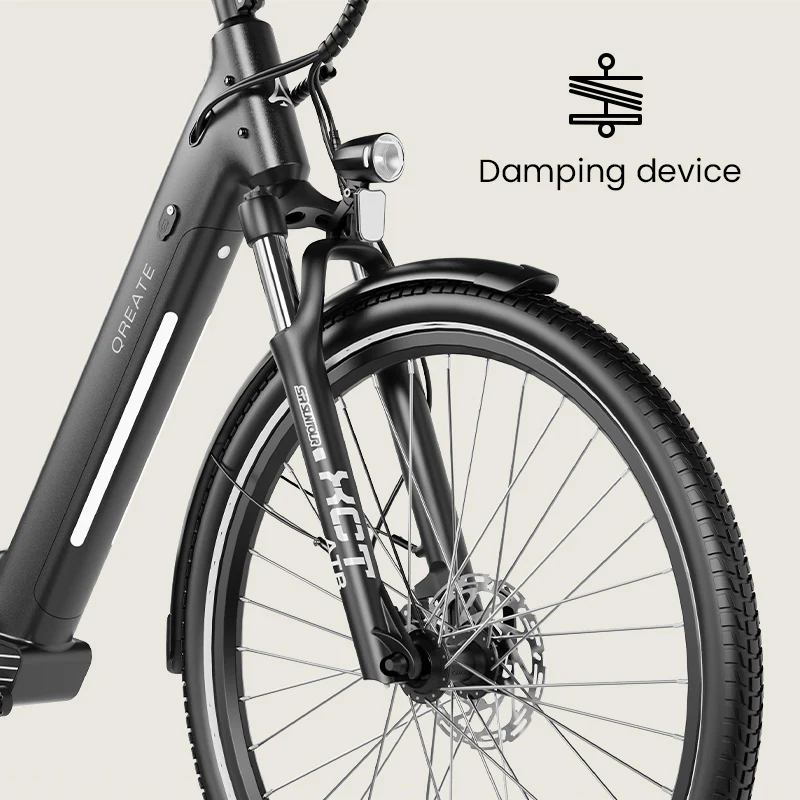 A-Spadz QREATE City Pro E-Bike GR 27,5" 540Wh 100km Citybike
