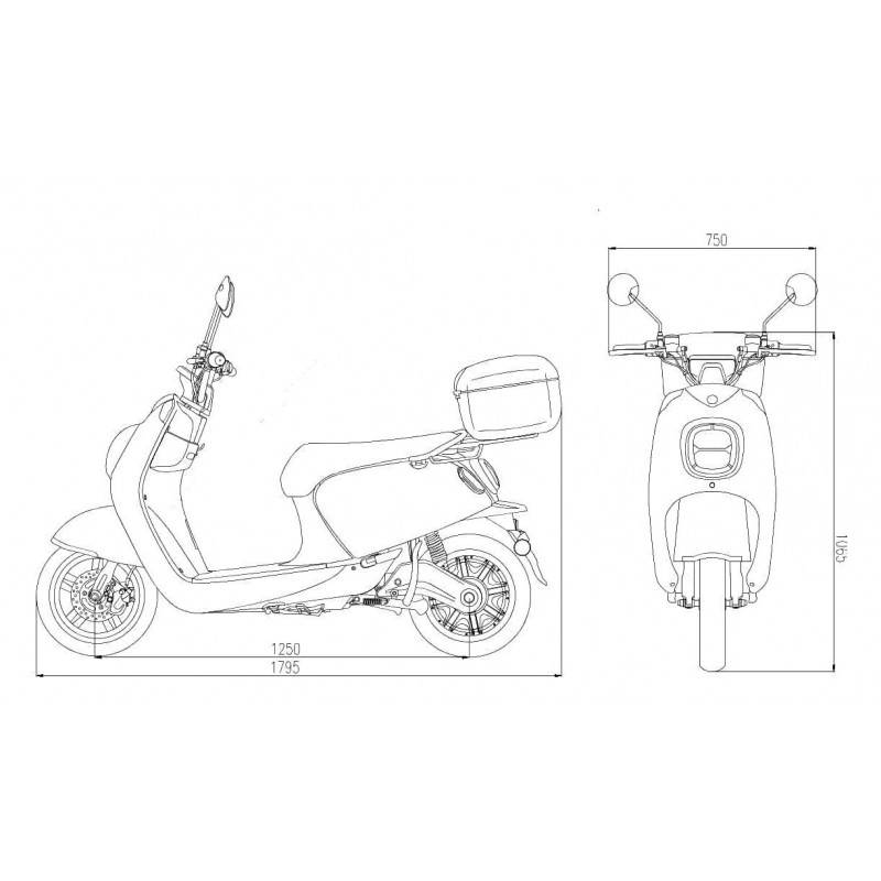 Futura Elettrico 2.0 Li-Io 45kmh/3000W/20Ah/60km WS E-Roller