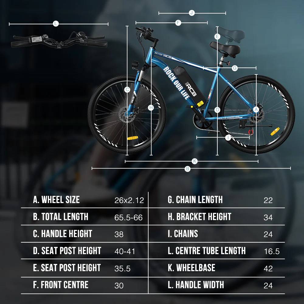 RCB ROCK OUR LIFE RK15 E-Bike SW 26" 360Wh 90km Mountainbike