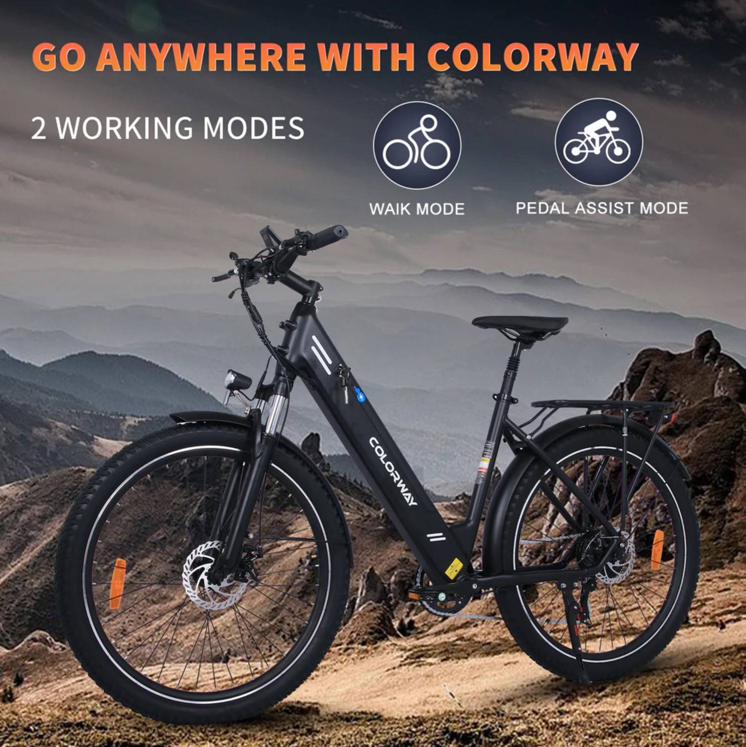 Colorway BK18 E-Bike WS 28" 36V/540Wh/120kg 90km Trekkingbike