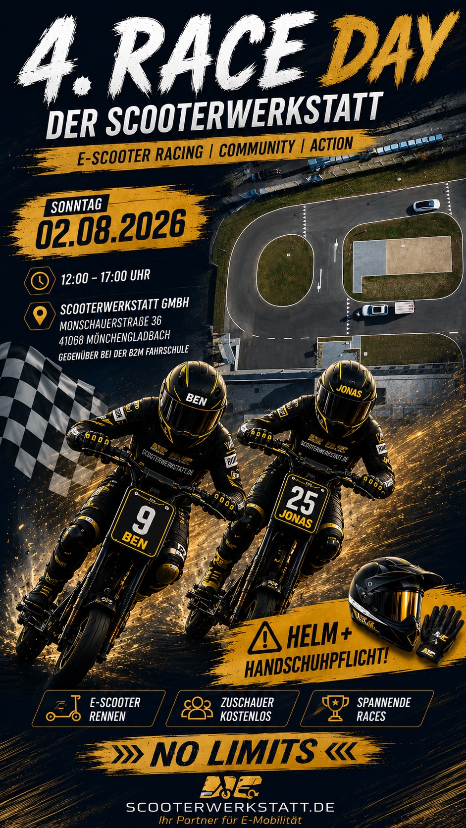 RaceDay Versicherung für Teilnahme – Scooterwerkstatt Mönchengladbach – 02.08.2026 - TICKET