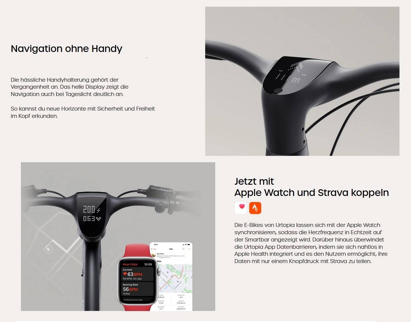 URTOPIA CARBON1-M E-Bike SW 28" 45cm/360Wh 130km Smart E-Bike