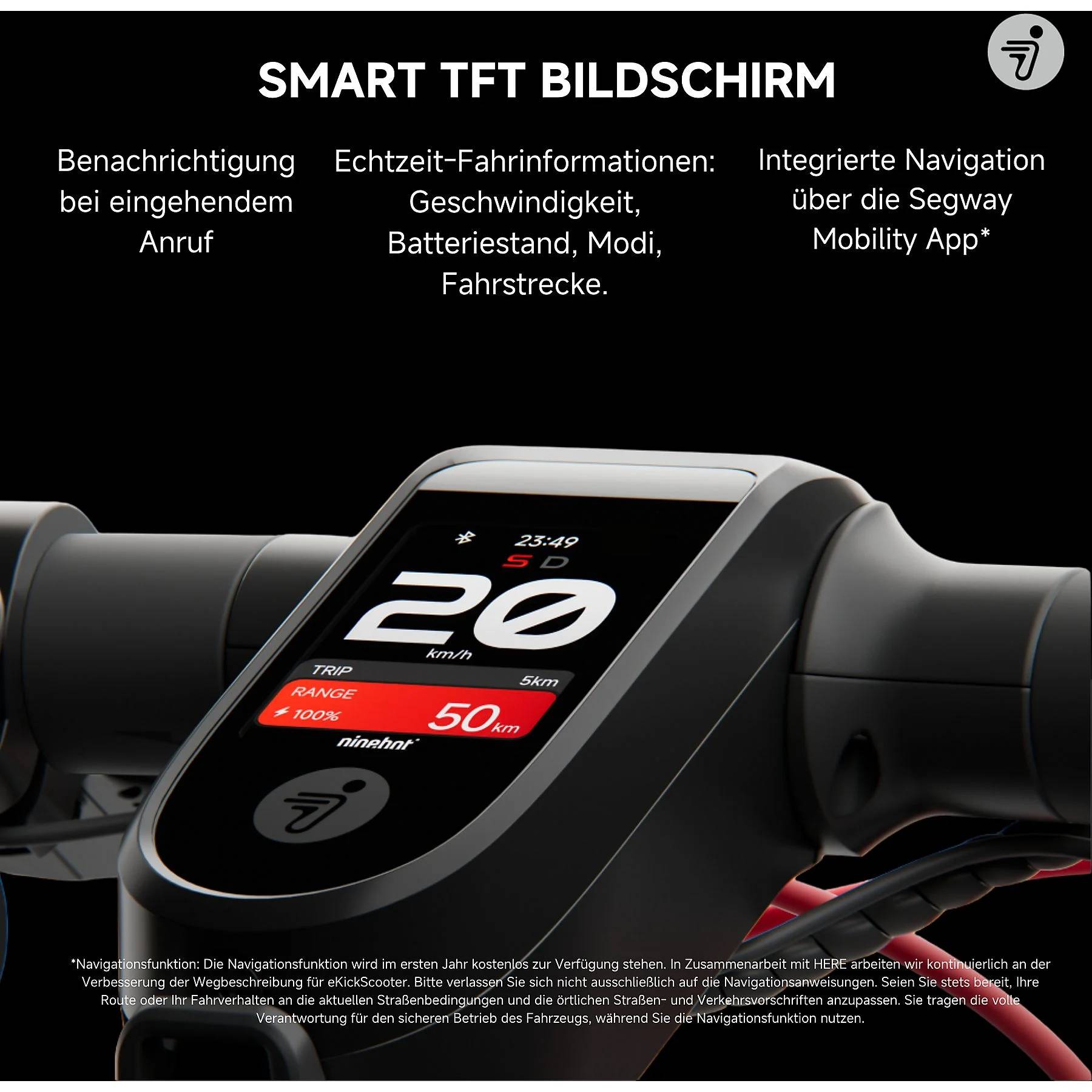 Segway Ninebot F3 Pro D SW 22kmh 70km 500W 1200W E-Scooter ABE