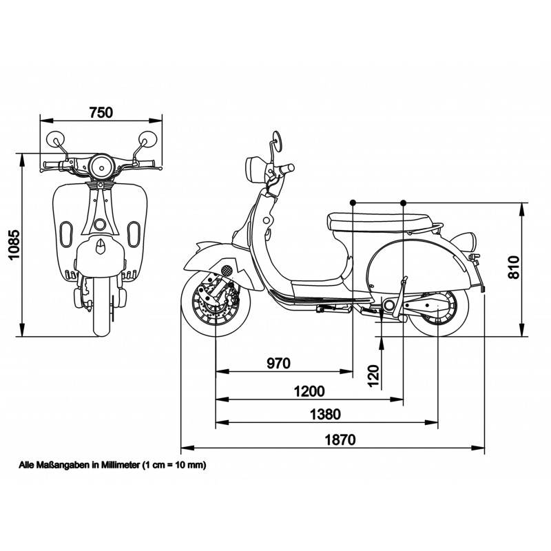 Futura Classico Li 2xAkku Li-Io 45kmh/3000W/2x40Ah GR E-Roller