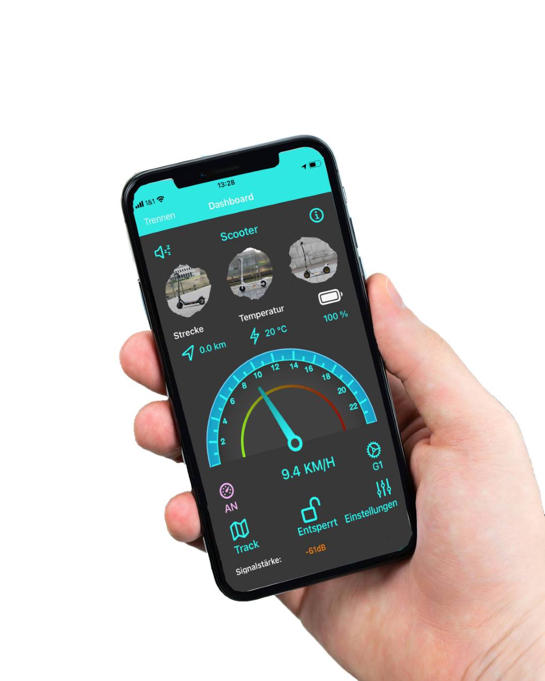 Trittbrett Hilde GR 22kmh 45km 960Wh 2x250W 177kg E-Scooter ABE