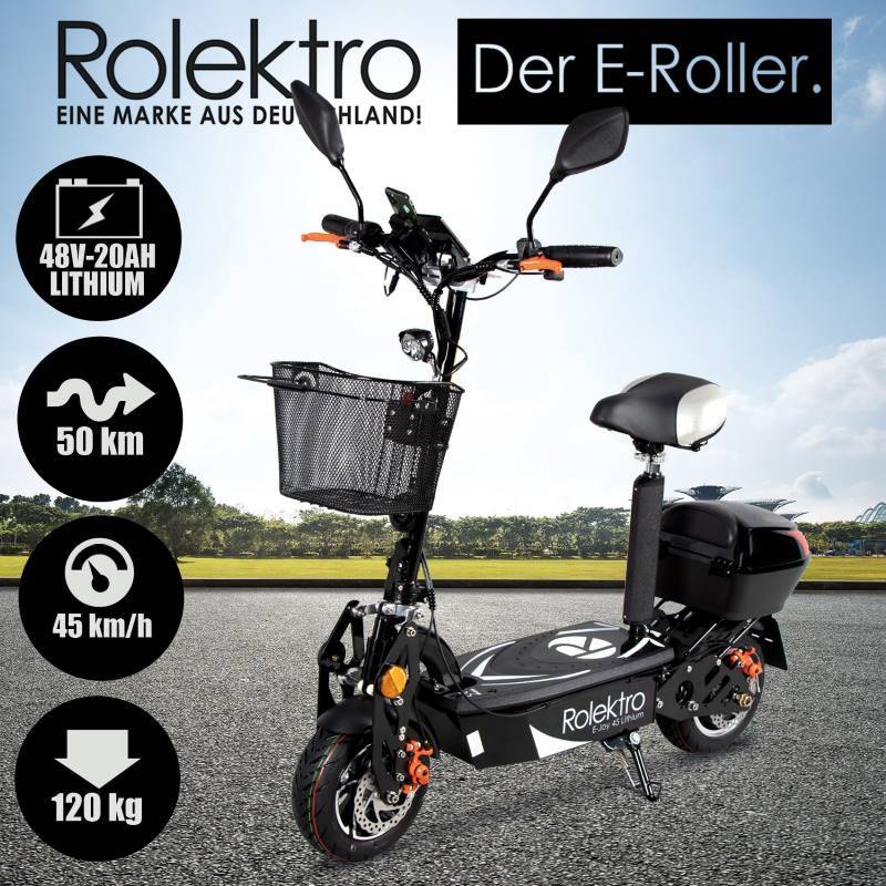 Rolektro E-Joy 45 Li-Io 45kmh/1000W/20Ah/120kg/50km SW E-Roller