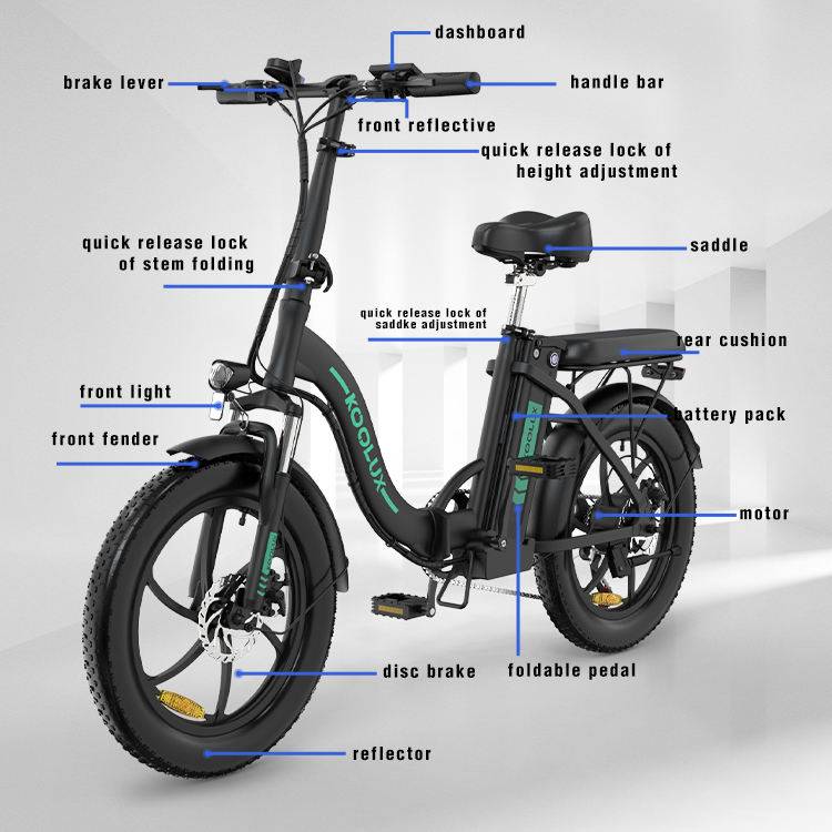 KOOLUX KL-BK6S E-Bike SI 20" 36V/13Ah/468Wh/120kg 90km Klapprad
