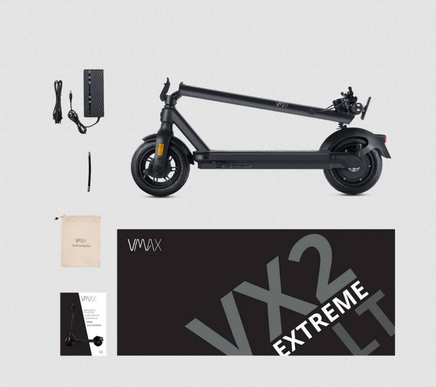 VMAX VX2 Extreme LT SW 22kmh 45km 500W 1600W 130kg E-Scooter ABE