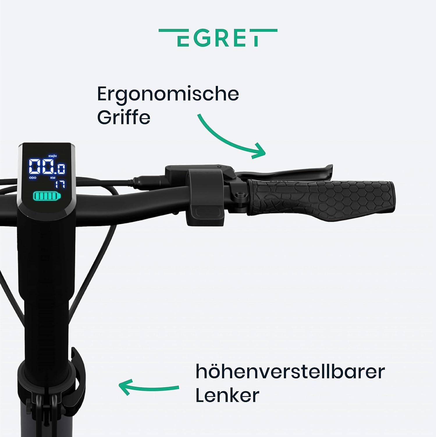 Egret Pro GR 20kmh 80km 840Wh 500W 950W 120kg E-Scooter ABE