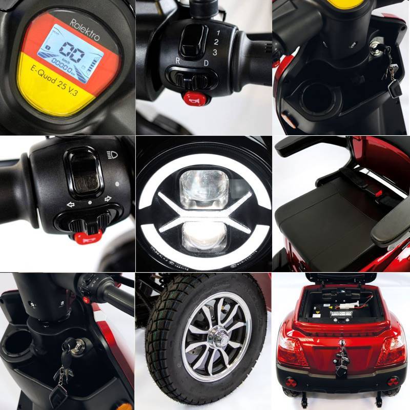 Rolektro E-Quad 25 V.3 Li-Io 25kmh/1000W/30Ah RT Seniorenmobil