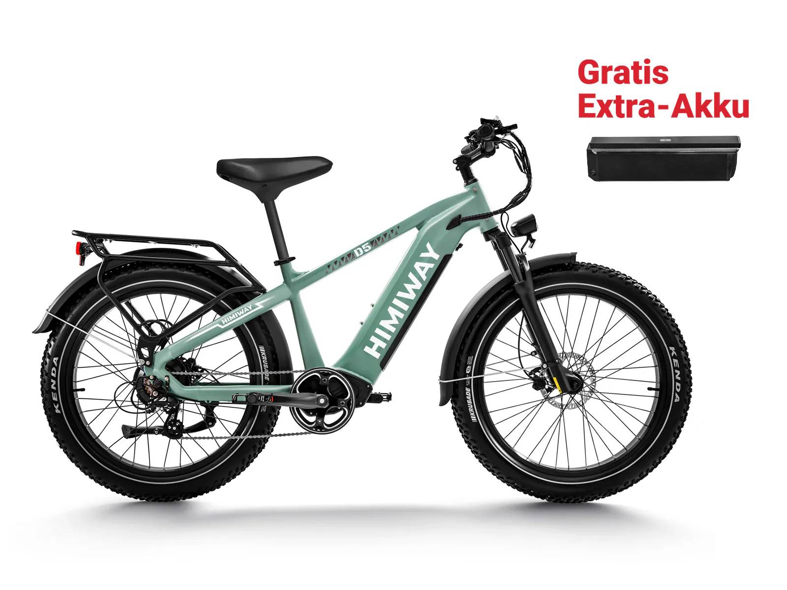 Himiway D5 Zebra Step-Over E-Bike GN 26" 960Wh 125km Trekkingbike
