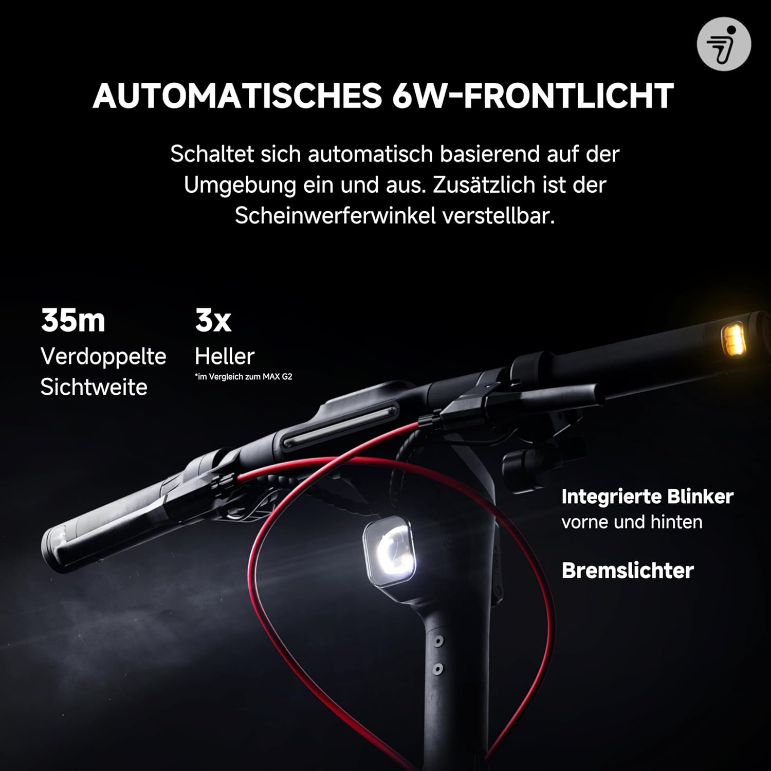 Segway Ninebot Max G3 D SW 22kmh 80km 500W 2000W E-Scooter ABE