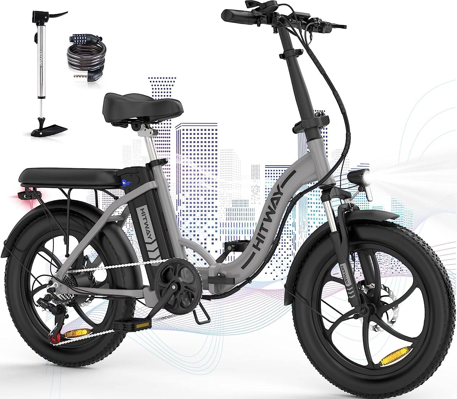 HITWAY BK6S E-Bike SI 20" 36V/12Ah/432Wh/120kg 90km Fatbike