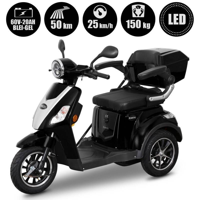 Rolektro E-Trike 25 V.2 Blei 25kmh/1000W/20Ah SW Seniorenmobil