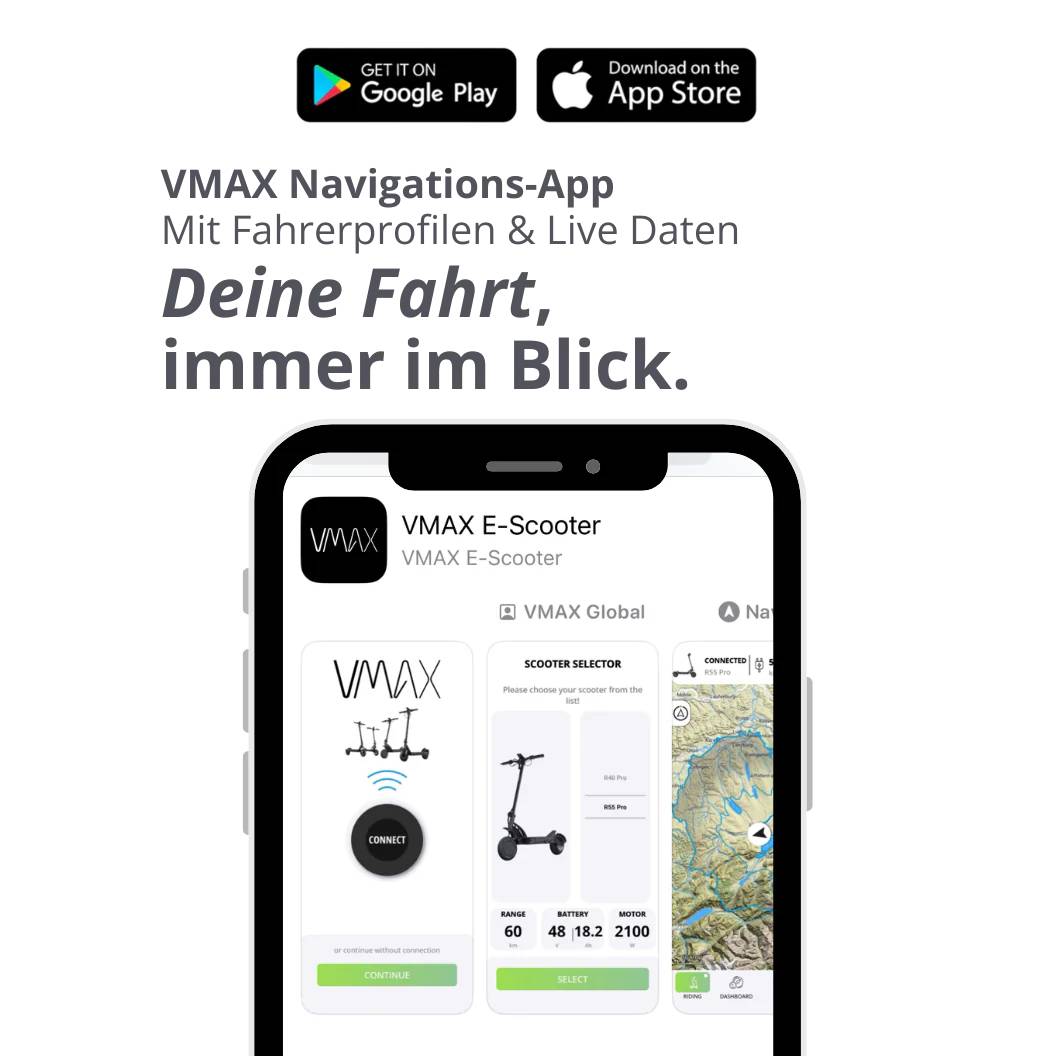 VMAX NEW VX2 GEAR SW 22kmh 50km 500W 1400W 130kg E-Scooter ABE