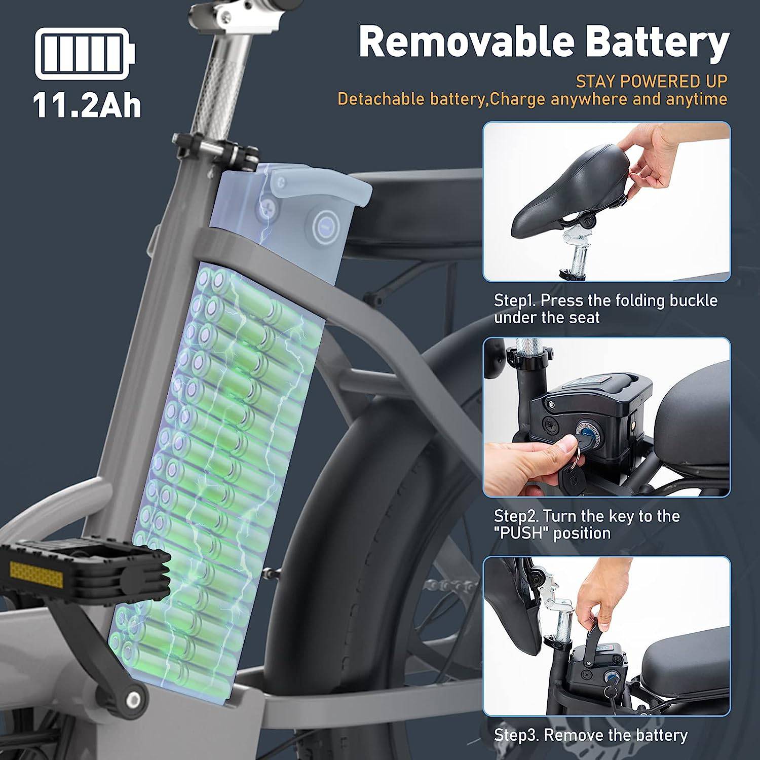 HITWAY BK6S E-Bike SI 20" 36V/12Ah/432Wh/120kg 90km Fatbike