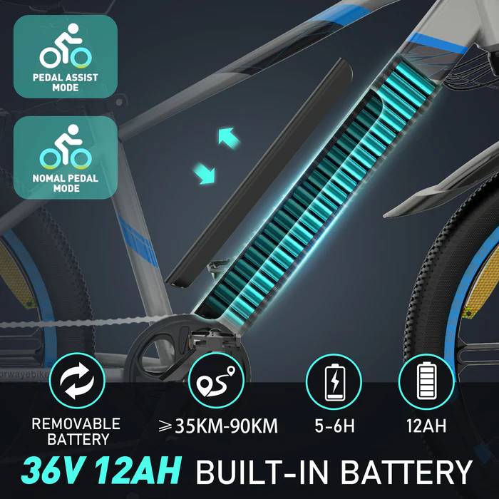 Colorway BK7S E-Bike GR 26" 36V/432Wh/120kg 90km Mountainbike