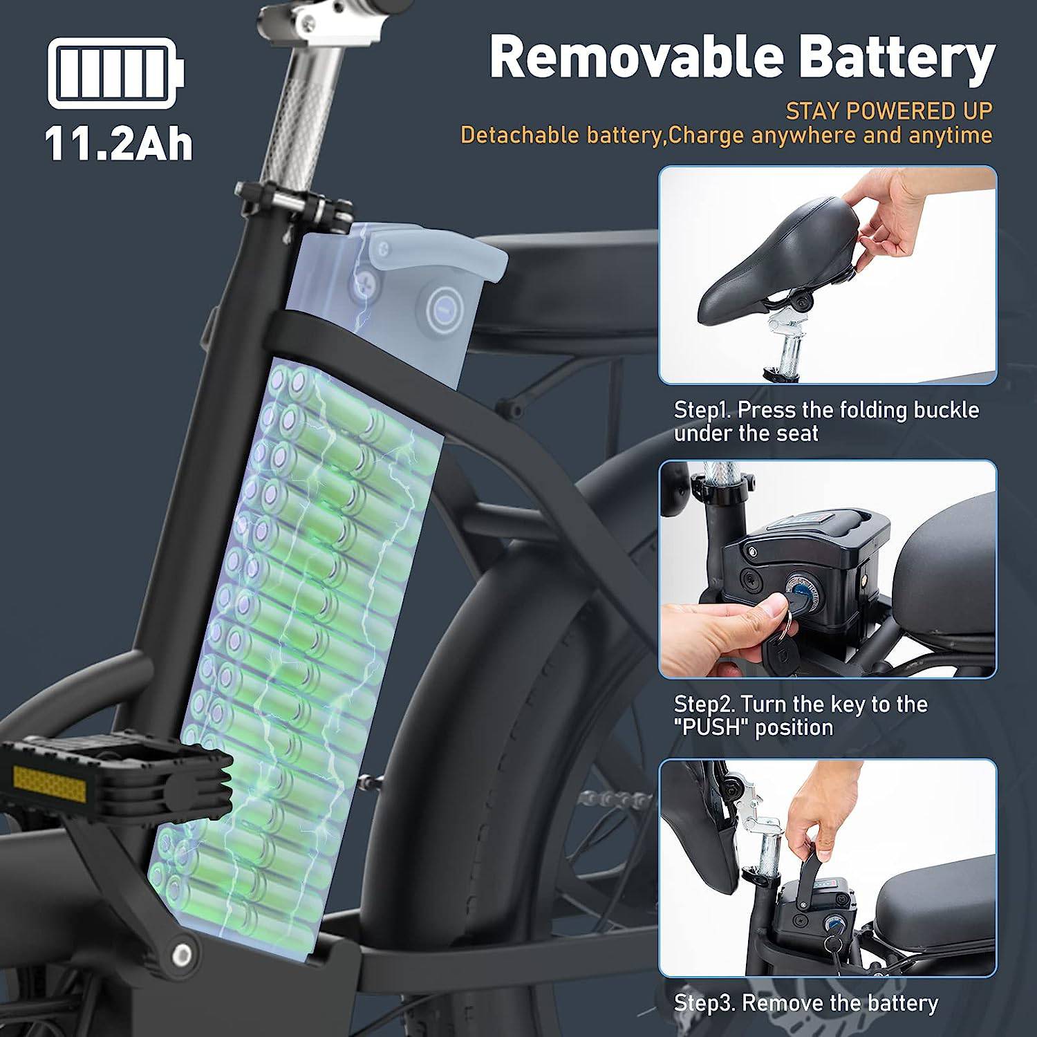 HITWAY BK6S E-Bike SW 20" 36V/12Ah/432Wh/120kg 90km Fatbike