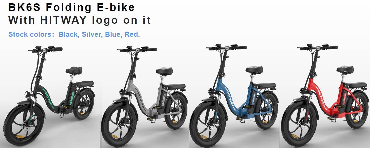 HITWAY BK6S E-Bike BL|RT|SI|SW 20" 36V/432Wh/120kg 90km Fatbike