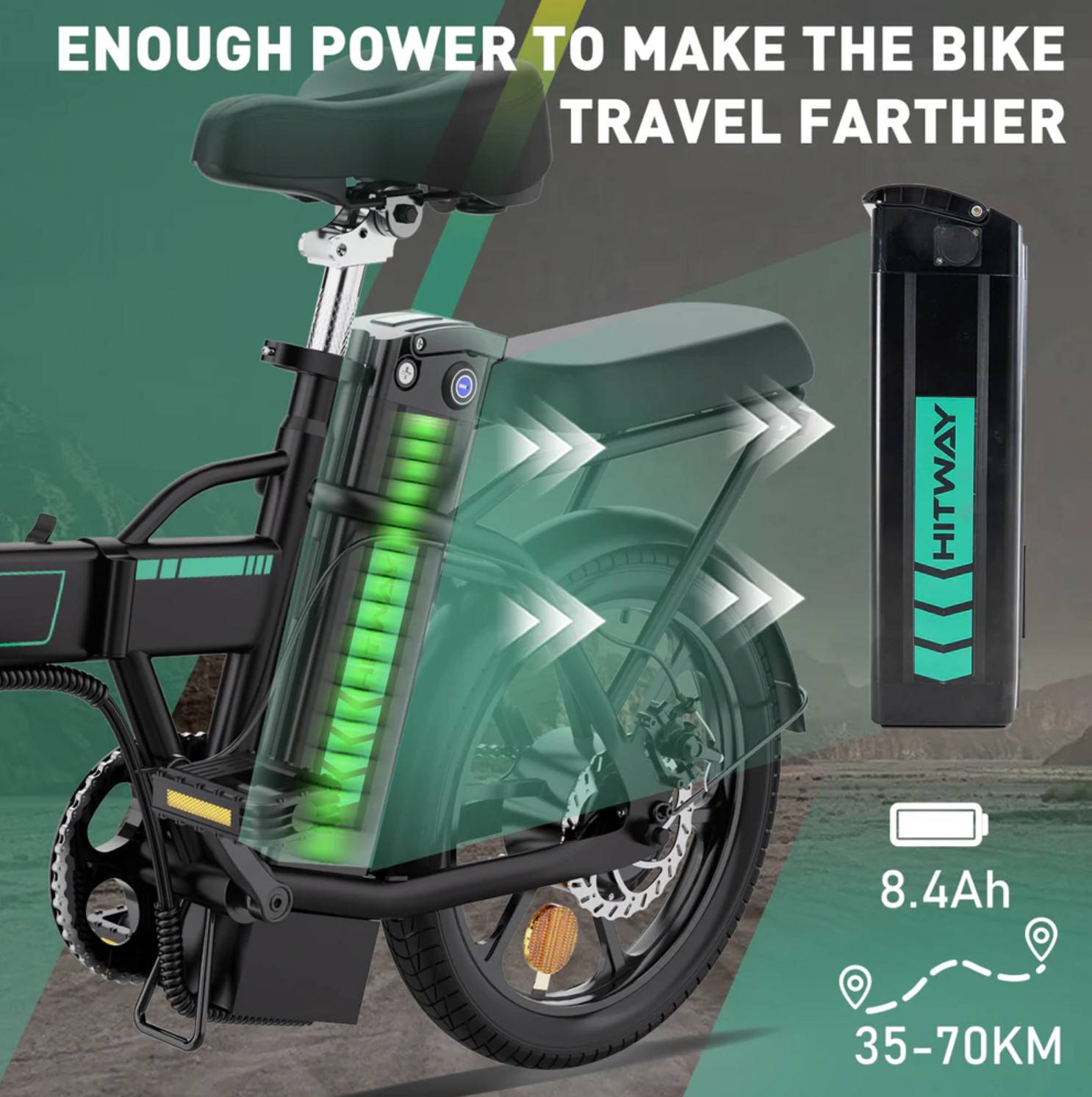HITWAY BK5 E-Bike WS 16" 36V/8,4Ah/302Wh/120kg 70km Klapprad