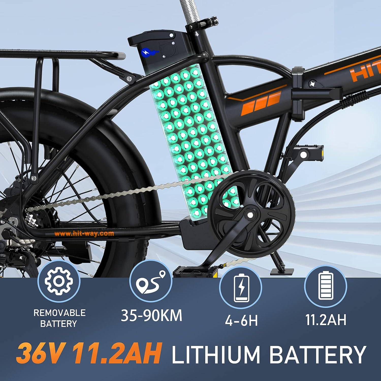 HITWAY BK11 E-Bike SGN|SOR 20" 36V/12Ah/432Wh/120kg 90km Klapprad
