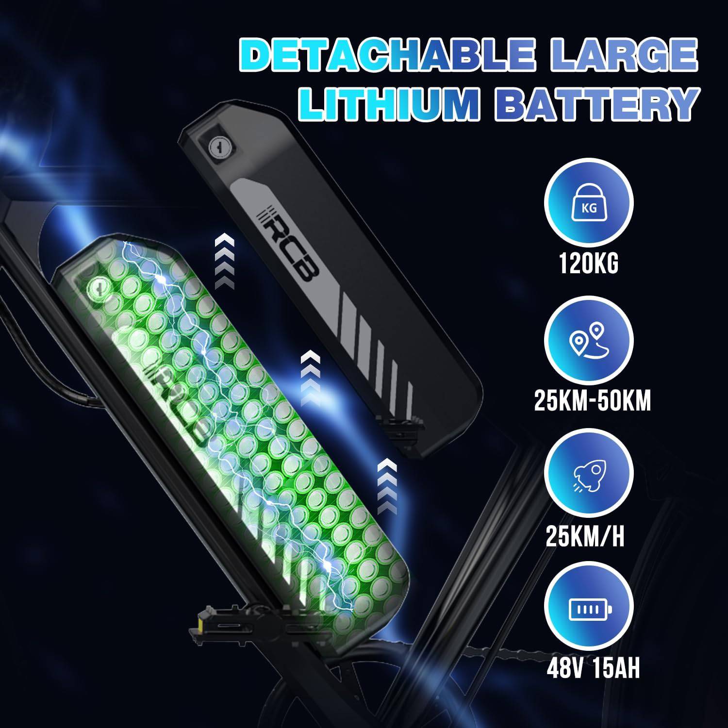 RCB ROCK OUR LIFE RK29 E-Bike SI 20" 48V/720Wh/120kg 90km Fatbike