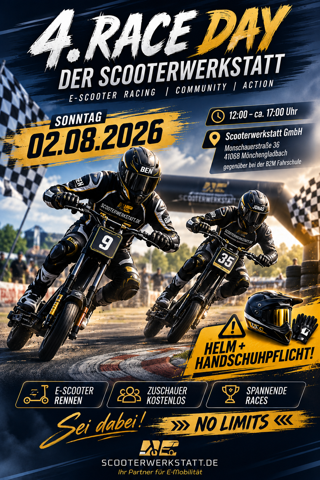RaceDay Versicherung für Teilnahme – Scooterwerkstatt Mönchengladbach – 02.08.2026 - TICKET
