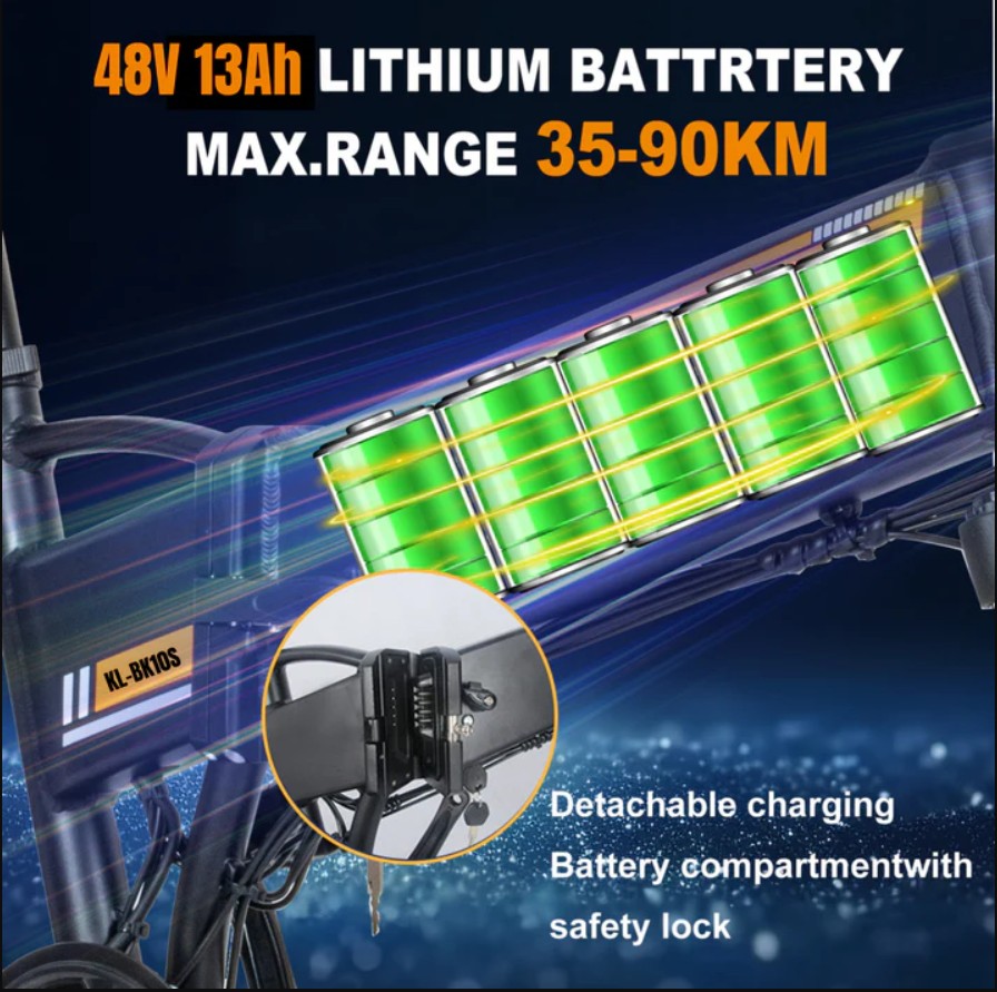 Original E-Bike Akku für Koolux BK10S 48V/13Ah/624Wh SW