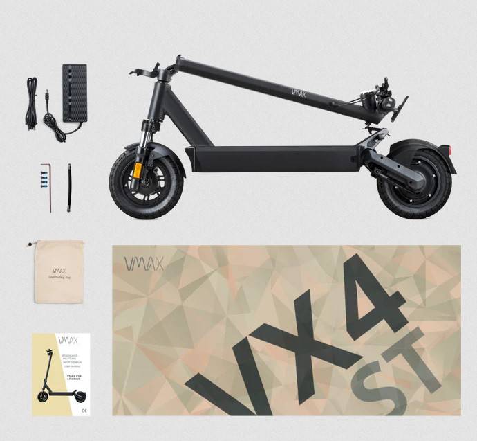 VMAX VX4 ST SW 22kmh 75km 874Wh 500W 1600W 150kg E-Scooter ABE