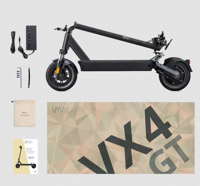 VMAX Vx4 GT SW 20kmh 100km 11131Wh 500W 1600W 150kg E-Scooter ABE