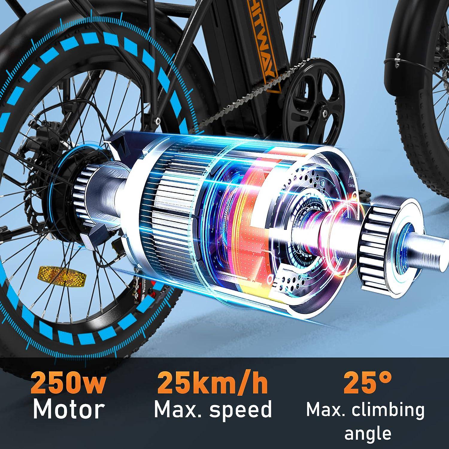 HITWAY BK11 E-Bike SGN|SOR 20" 36V/12Ah/432Wh/120kg 90km Klapprad