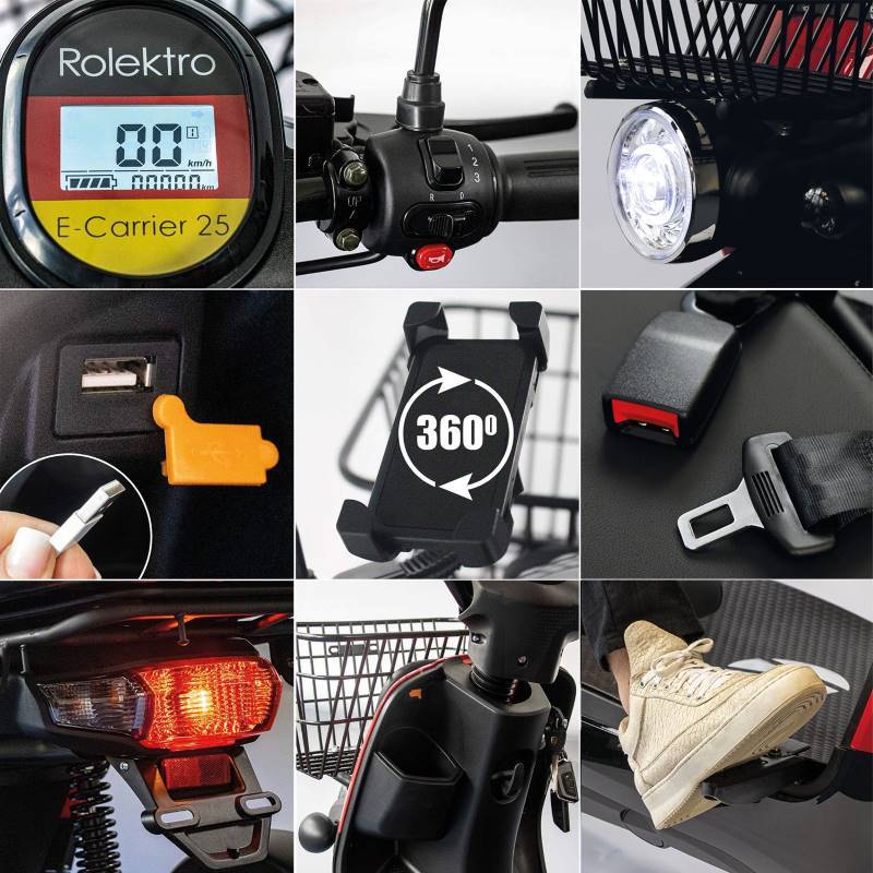 Rolektro E-Carrier 25 V.3 Li-Io 25kmh/1000W/32,5Ah SRO E-Roller