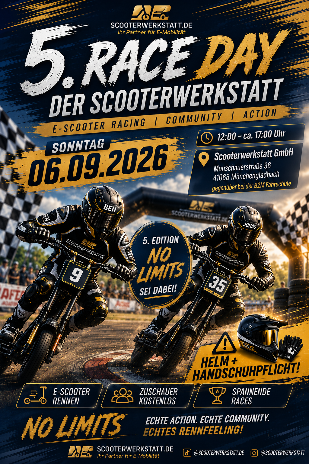 RaceDay Versicherung für Teilnahme – Scooterwerkstatt Mönchengladbach – 02.08.2026 - TICKET