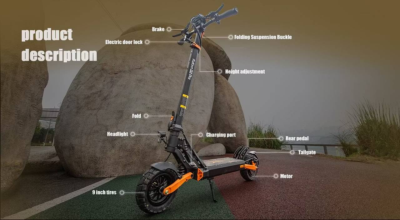 KuKirin G2 Pro SW 20kmh 65km 748,8Wh 500w 120kg E-Scooter ABE