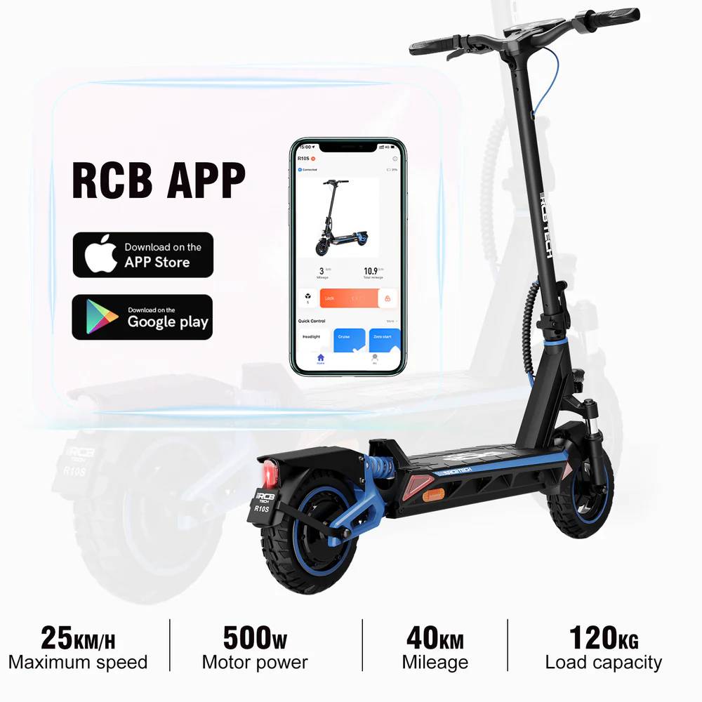 RCB ROCK OUR LIFE R10S Li-Io 22kmh/500W/16,8Ah/50km BL E-Roller