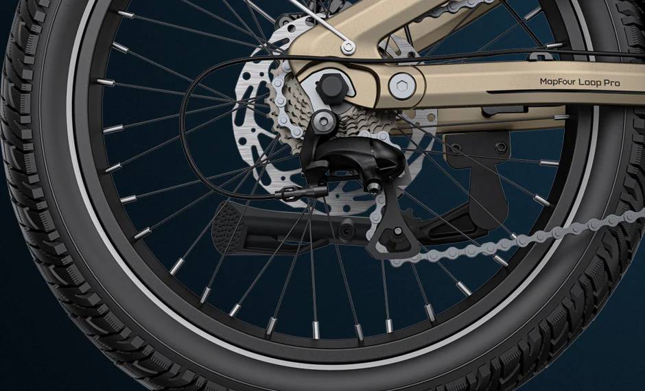 MapFour Loop Pro E-Bike SW 20" 48V/720Wh/150kg 160km Klapprad