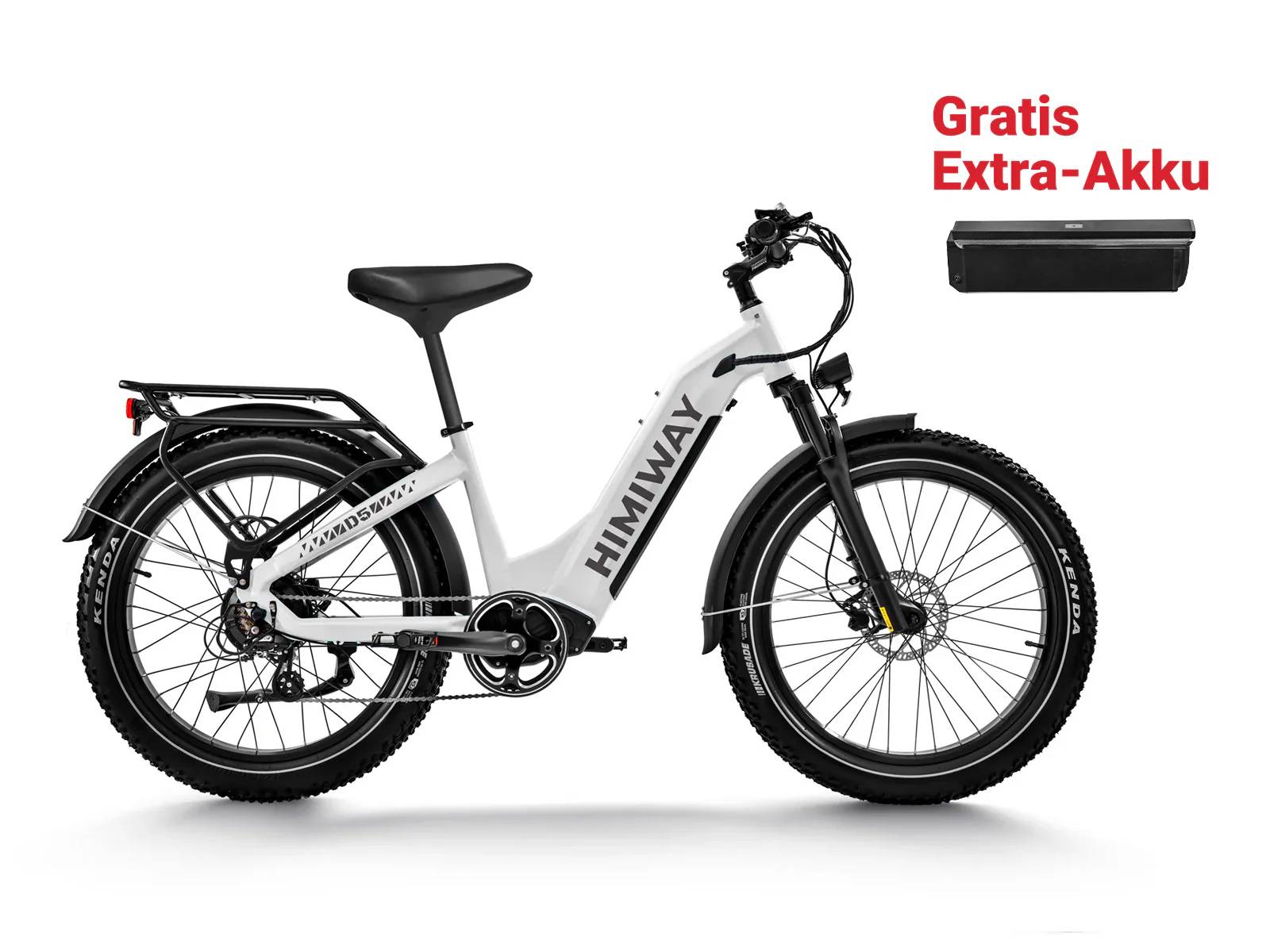 Himiway D5 Zebra Step-Thru E-Bike WS 26" 960Wh 125km Trekkingbike